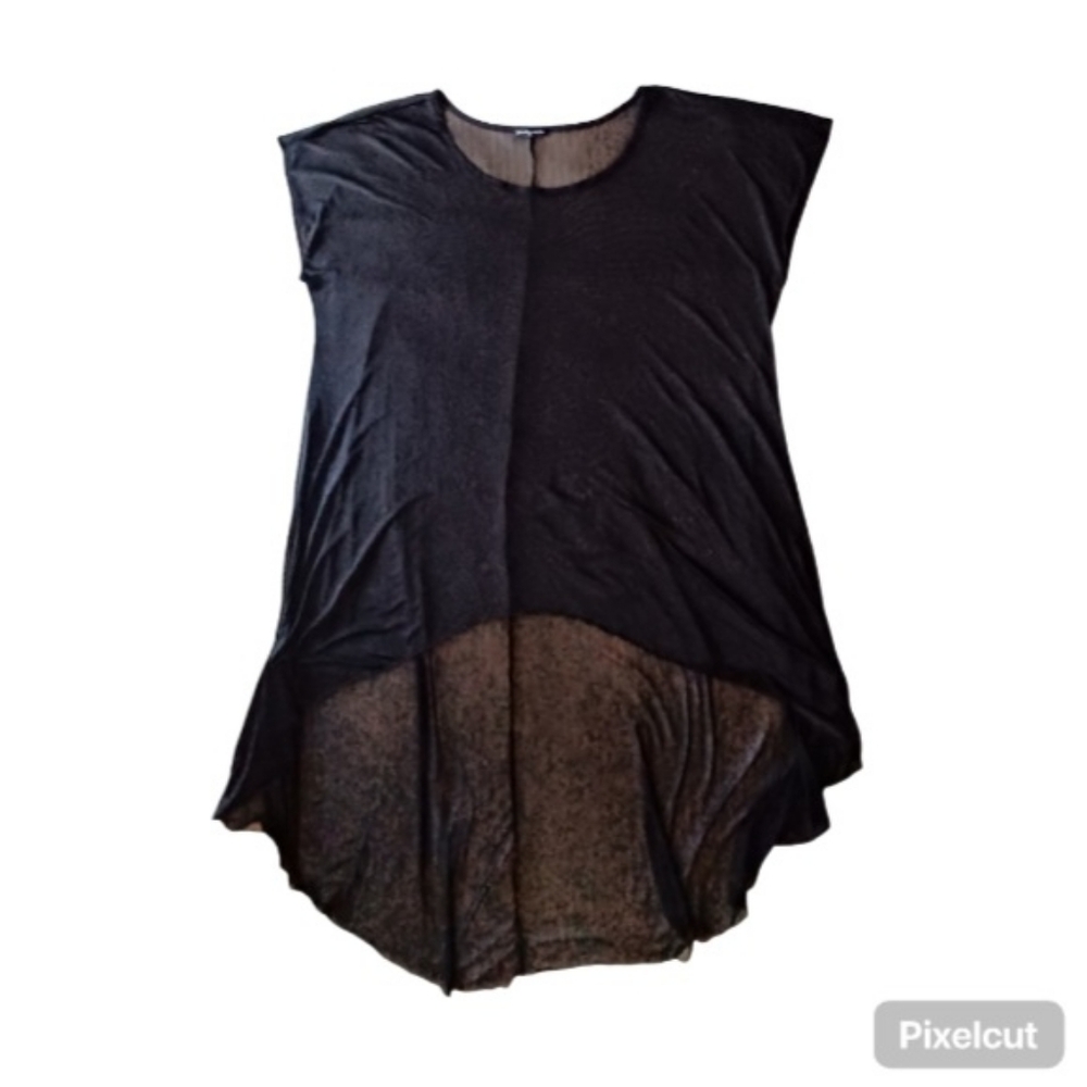 Sheer High-Low Swim Cover Up - Size 2X